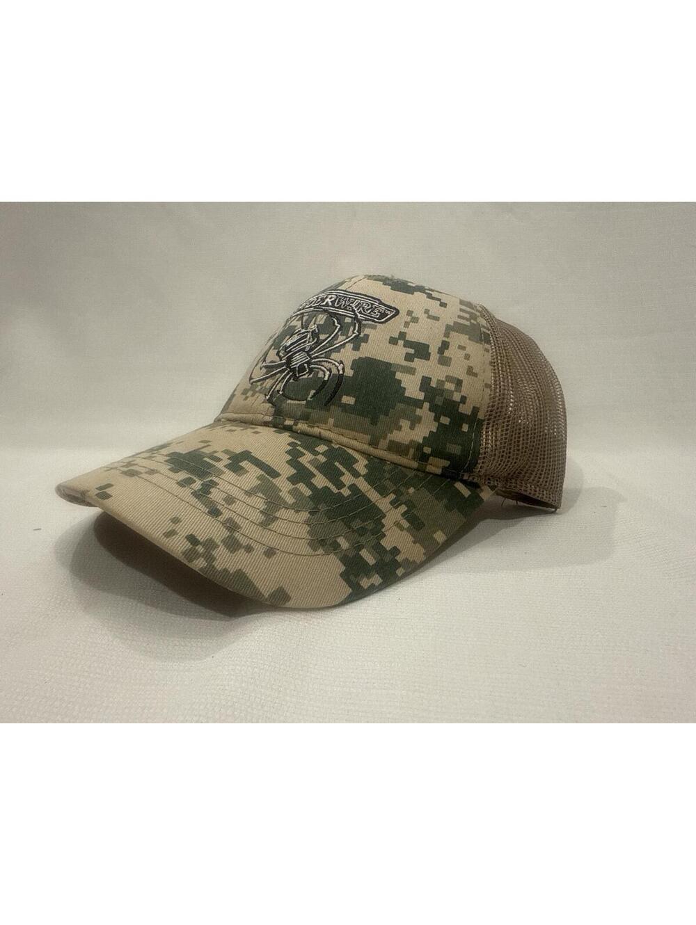 Spider wire Camouflage Mesh Trucker Snapback Hat